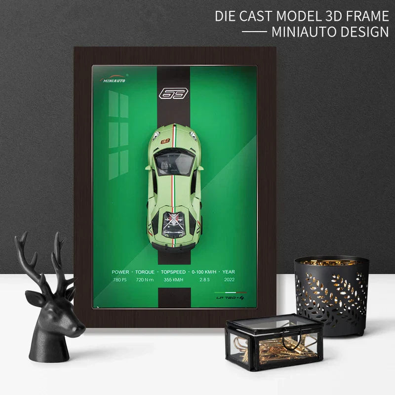 3D Sports Car Wall Art Frame Collection