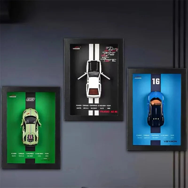 3D Sports Car Wall Art Frame Collection