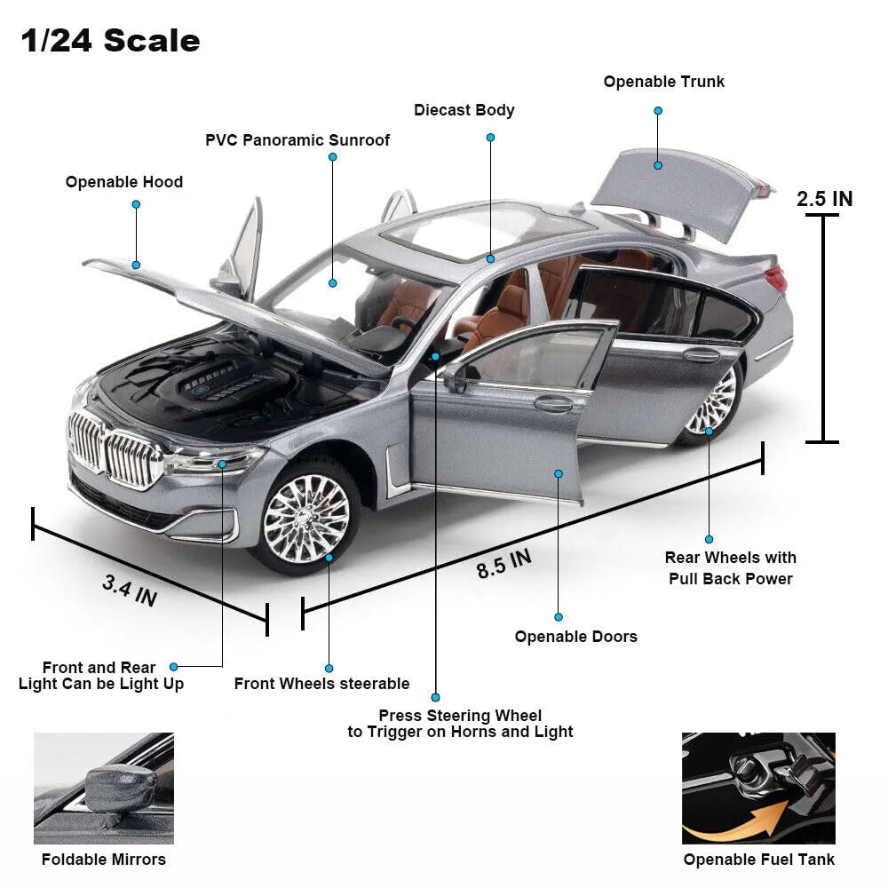 BMW 7 Series 1:24 Die-Cast Scale Model