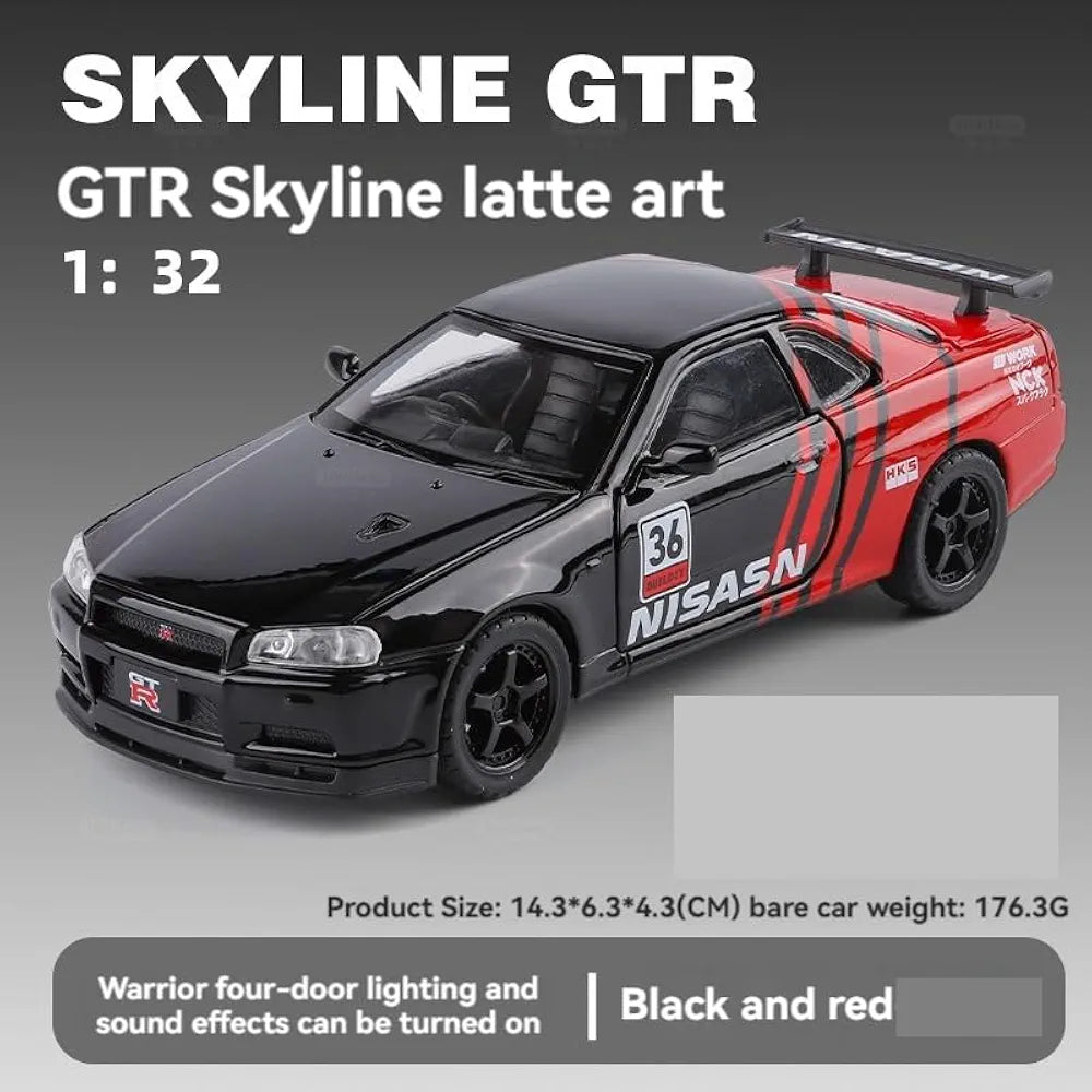 Nissan GT-R R34 Livery Edition – 1:32 Die-Cast Model Car