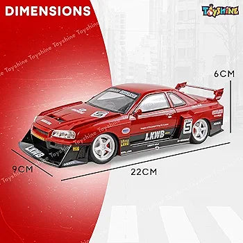 Nissan GT-R R34 Modified Edition – 1:24 Die-Cast Model Car