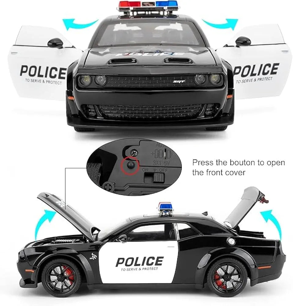 Dodge Challenger SRT Hellcat Police Car 1:24 Die-Cast Model