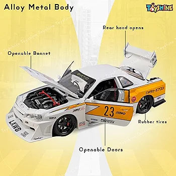 Nissan GT-R R34 Modified Edition – 1:24 Die-Cast Model Car