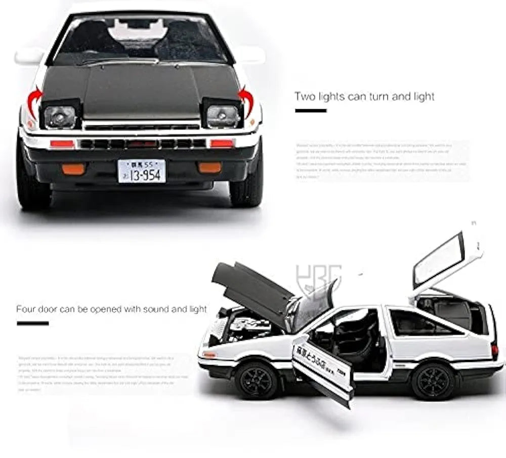 Toyota AE86 Trueno – 1:28 Die-Cast Model Car (Initial D Edition)