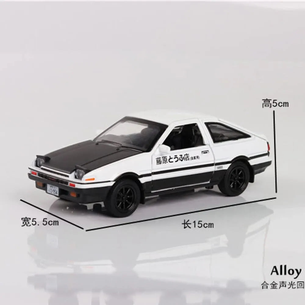 Toyota AE86 Trueno – 1:28 Die-Cast Model Car (Initial D Edition)