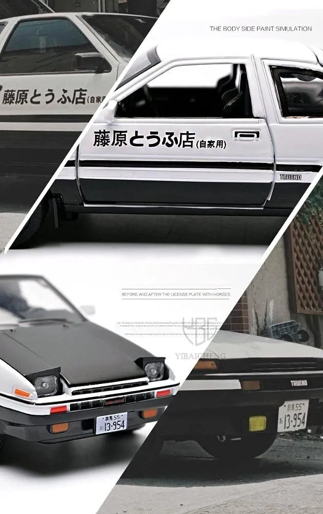 Toyota AE86 Trueno – 1:28 Die-Cast Model Car (Initial D Edition)