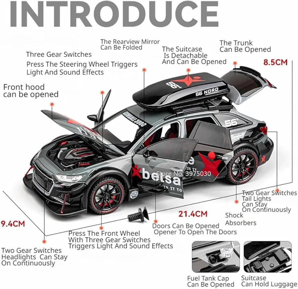Audi e-tron Rally 1:24 Die-Cast Scale Model