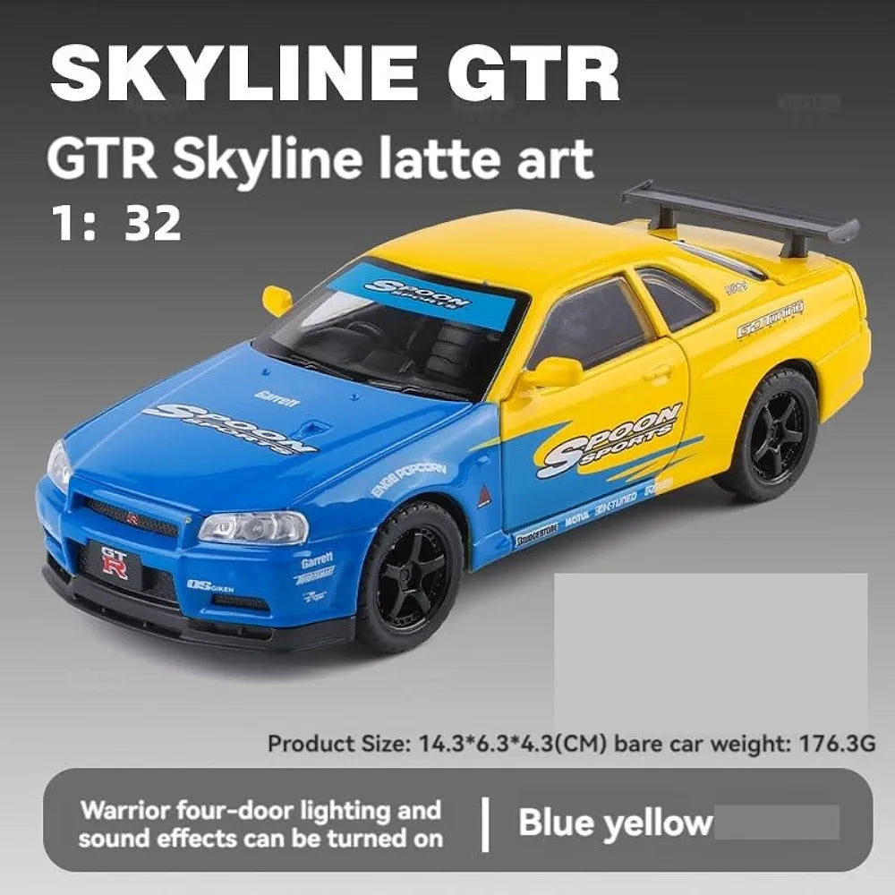 Nissan GT-R R34 Livery Edition – 1:32 Die-Cast Model Car