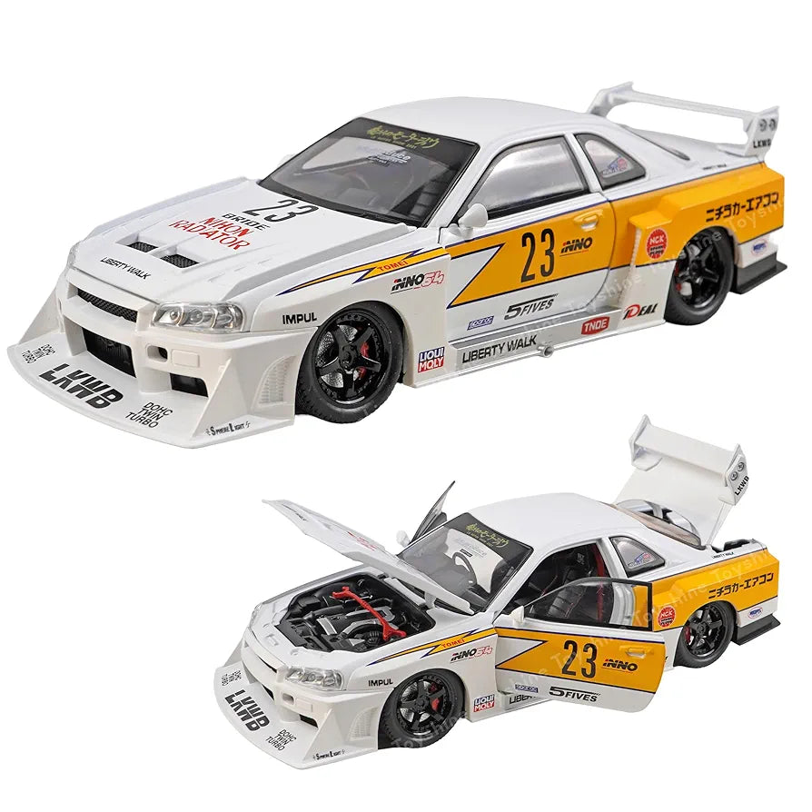 Nissan GT-R R34 Modified Edition – 1:24 Die-Cast Model Car