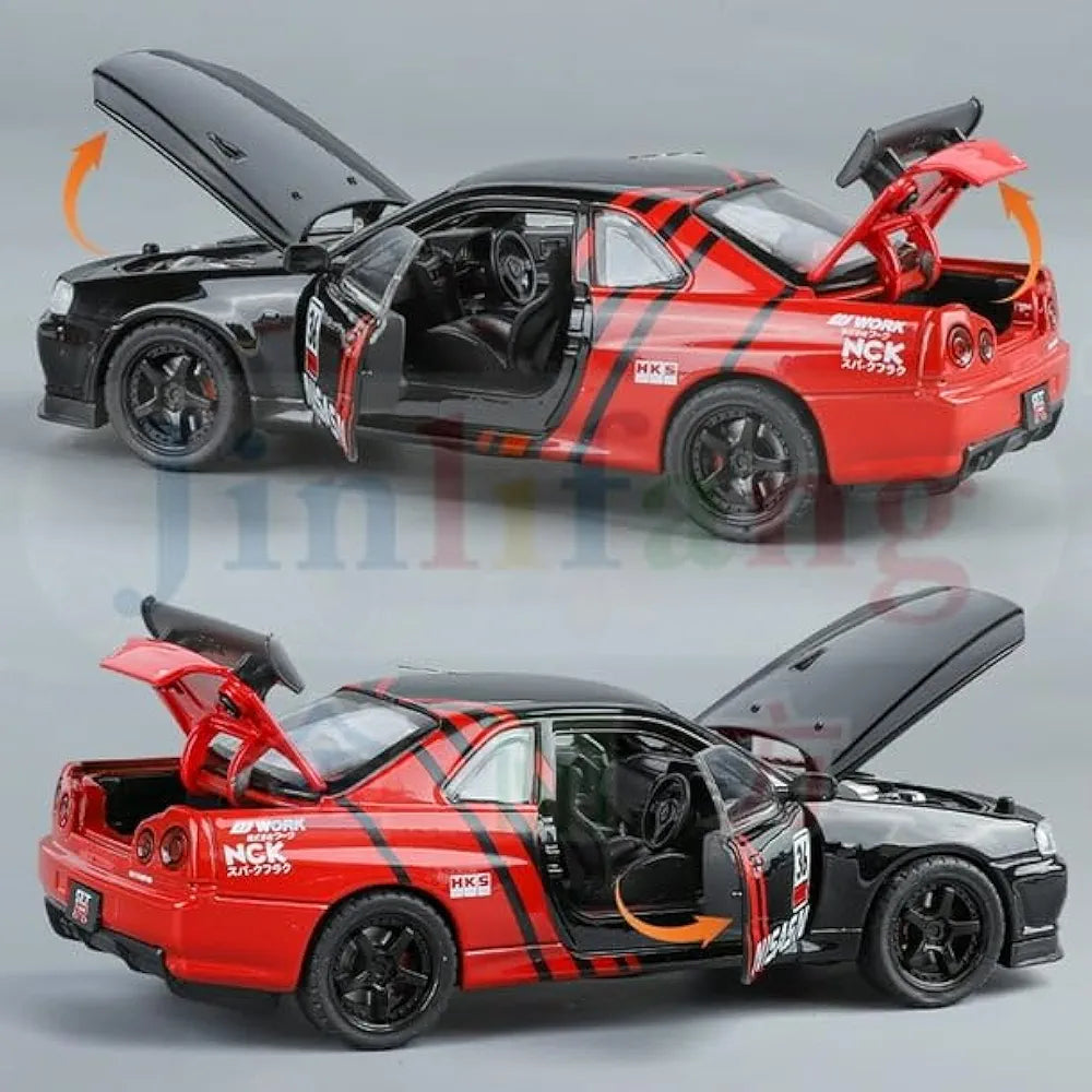 Nissan GT-R R34 Livery Edition – 1:32 Die-Cast Model Car