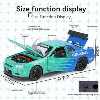 Nissan GT-R R34 Livery Edition – 1:32 Die-Cast Model Car