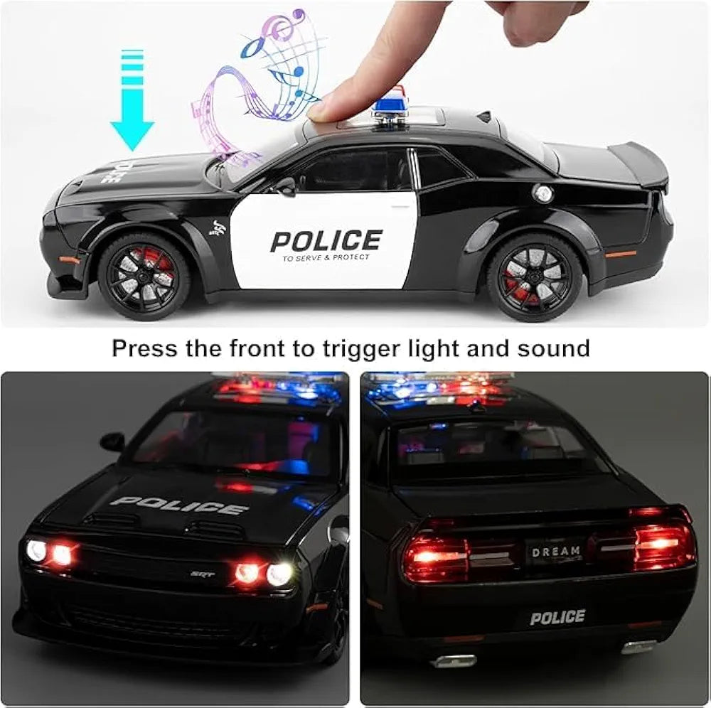 Dodge Challenger SRT Hellcat Police Car 1:24 Die-Cast Model