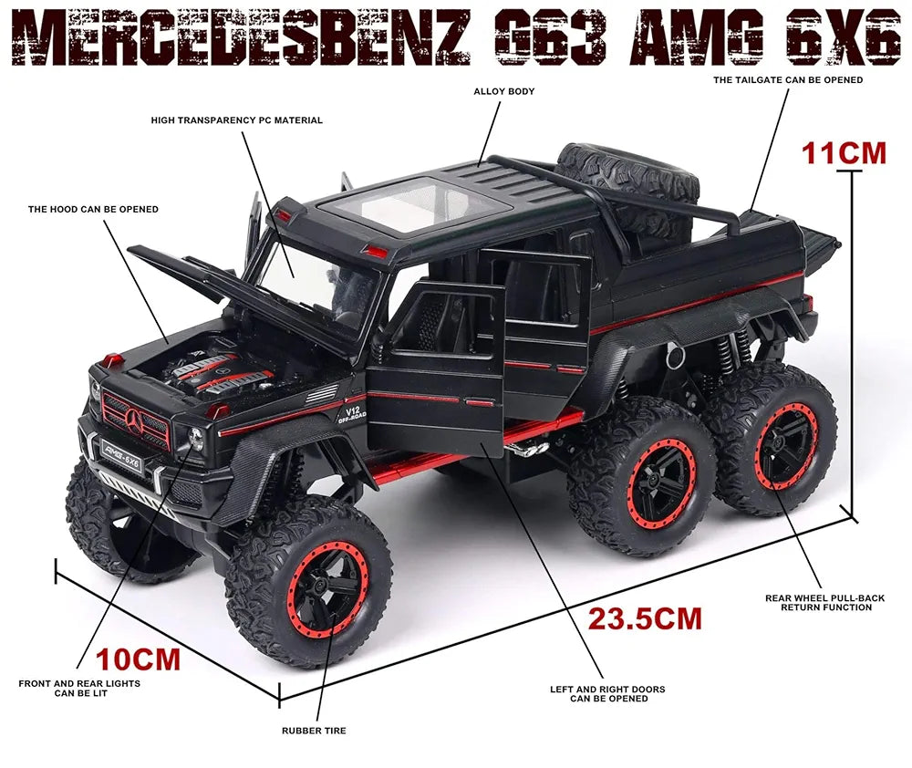 Mercedes-Benz G63 AMG 6x6 1:22 Die-Cast Scale Model