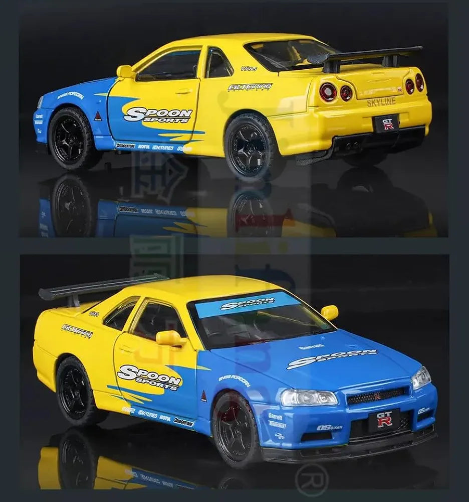 Nissan GT-R R34 Livery Edition – 1:32 Die-Cast Model Car